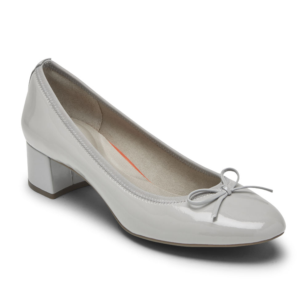 Pumps Rockport Mujer Mexico - Total Motion Sydney Bow Grises - YELCG2804